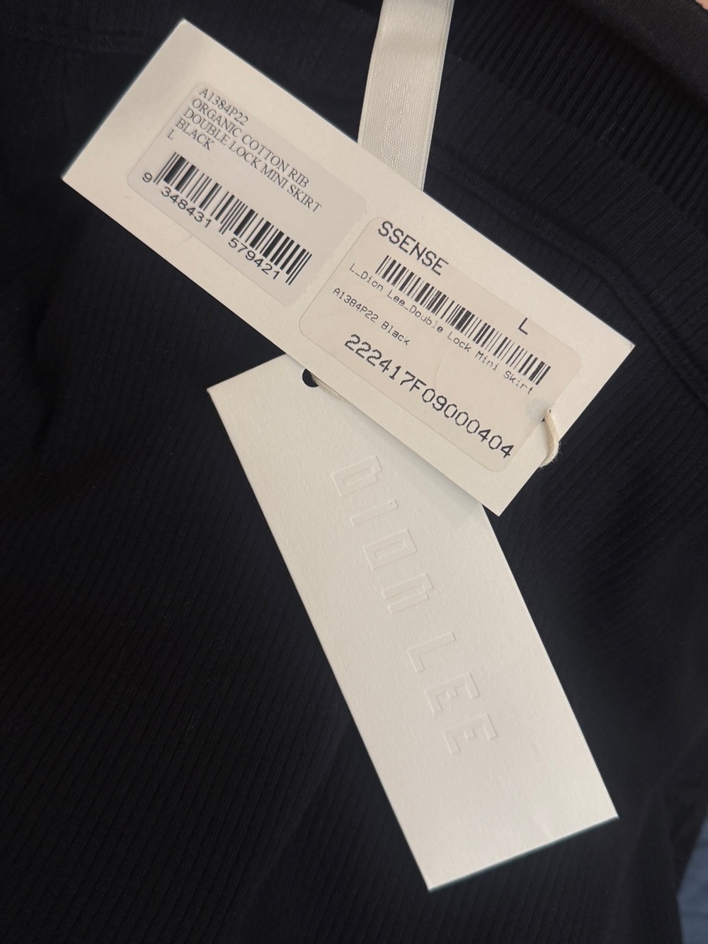 Dion Lee Black Double Lock Mini Skirt Size L NWT - Picture 4 of 5